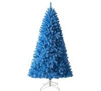 Colorful Artificial Christmas Tree, Eco-friendly PVC Material, Realistic Holiday Party Decoration, Easy Installation(Blue-2.1m/7ft)