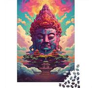Colorful Artistic Buddha Statue Puzzle 100% Recycled Cardboard Premium Cardboard Jigsaw Puzzle for Adult Children 1000pcs (75x50cm)