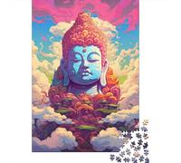 Colorful Artistic Buddha Statue Puzzle 100% Recycled Cardboard Premium Cardboard Jigsaw Puzzle for Adult Children 1000pcs (38x26cm)