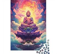 Colorful Artistic Buddha Statue Puzzle Premium 100% Recycled Board Paper Rectangular Jigsaw Puzzle for Adults Teen Unique Gift 1000pcs (75x50cm)
