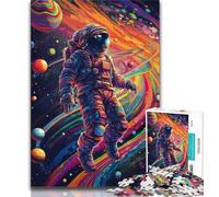 Colorful Astronaut 351 1000 Pieces Jigsaw Puzzle For Adults Teens,Learning Educational Toy for Is Ideal As A Gift for The Whole Family (38x26cm)