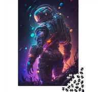 Colorful Astronaut1 Jigsaw Puzzles Game Adult 500 Piece Jigsaw Wooden Creative Jigsaw Puzzle Decompressing Game 500pcs (52x38cm)