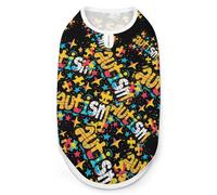 Colorful Autism Puzzles Print Pet Clothes T Shirt Pets Clothing Vests Tee Tops Dogs Costume Coat For Dog Cat 2XL