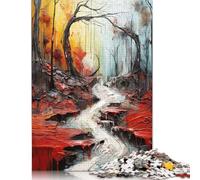 Colorful Autumn Painting Jigsaw Puzzles Puzzles for Adults Kids. 1000 Pieces Impossible Challenge Toy Educational Games Home Decoration for Educational Games Gifts 1000pcs (38x26cm)