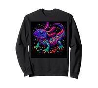 Colorful Axolotl Lizard Art - Vibrant Creature Design Sweatshirt
