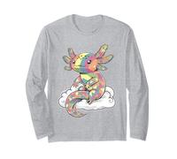 Colorful Axolotl Psychedelic Art Design Long Sleeve T-Shirt