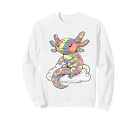 Colorful Axolotl Psychedelic Art Design Sweatshirt
