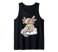 Colorful Axolotl Psychedelic Art Design Tank Top