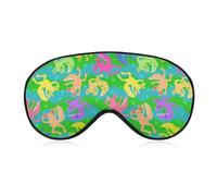 Colorful Axolotls and Bubbles Unisex Light-Blocking Eye Mask Sleep Mask Suitable for Naps at Home, in The Office, and on Airplanes