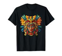 Colorful Aztec Eagle Warrior Headdress T-Shirt