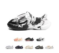 Colorful B,8,Foam Runners for Men Non-Slip Quick-Drying Outdoor Pillows Shoes Slip-On Soft Beach Sandals Walking Breathable Couple Sneakers Fashion Thick Slippers