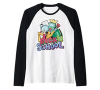 Colorful Back to School Doodle Art Raglan Baseball Tee