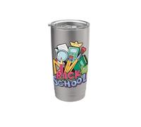 Colorful Back to School Doodle Art Stainless Steel Insulated Tumbler