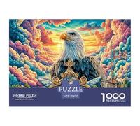 Colorful Bald Eagle 1000 Piece Jigsaw Puzzle for All Ages - Eco-Friendly Recycled Paper, A Great Gift Idea And Home Decoration Project 70x50cm/1000pcs