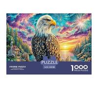 Colorful Bald Eagle 1000 Piece Jigsaw Puzzle for All Ages - Eco-Friendly Recycled Paper, A Great Gift Idea And Home Decoration Project 52x38cm/1000pcs