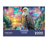 Colorful Bald Eagle 1000 Piece Jigsaw Puzzle for All Ages - Eco-Friendly Recycled Paper, A Great Gift Idea And Home Decoration Project 52x38cm/1000pcs