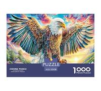Colorful Bald Eagle 1000 Piece Jigsaw Puzzle for All Ages - Eco-Friendly Recycled Paper, A Great Gift Idea And Home Decoration Project 52x38cm/1000pcs