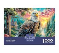 Colorful Bald Eagle 1000 Piece Jigsaw Puzzle for All Ages - Eco-Friendly Recycled Paper, A Great Gift Idea And Home Decoration Project 52x38cm/1000pcs