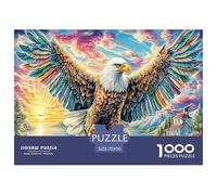 Colorful Bald Eagle 1000 Piece Jigsaw Puzzle for Family - Fun Challenge for Adults & Kids, A Great Gift And Interactive Home Decor Project 70x50cm/1000pcs