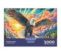 Colorful Bald Eagle 1000 Piece Jigsaw Puzzle for Family - Fun Challenge for Adults & Kids, A Great Gift And Interactive Home Decor Project 70x50cm/1000pcs