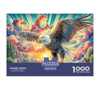 Colorful Bald Eagle 1000 Piece Jigsaw Puzzle for Family - Fun Challenge for Adults & Kids, A Great Gift And Interactive Home Decor Project 70x50cm/1000pcs