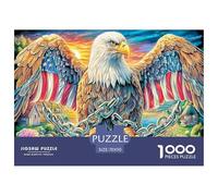 Colorful Bald Eagle Jigsaw Puzzle for Adults And Teenagers, Impossible 1000 Piece Puzzle, Mindfulness & Family Fun Activity, Challenging Puzzle Game 70x50cm/1000pcs