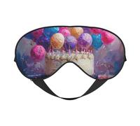 Colorful Balloon Cake Celebration Sleep Mask, Eye Masks for Sleep Double-Sided, Sleep Masks for Women Men, Blackout Eye Covers for Sleeping, Travel