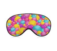 Colorful Balloon Candy Unisex Light-Blocking Eye Mask Sleep Mask Suitable for Naps at Home, in The Office, and on Airplanes