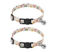 Colorful Balloon Dog Collars Small Size Release Buckle Dog Collar for Female Dogs 2 Pack