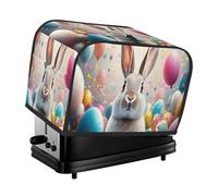 Colorful Balloon Rabbit Toaster Cover 2 Slice Kitchen Small Appliance Covers With Pockets Dust And Fingerprint Protectio