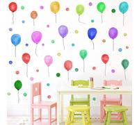 Colorful Balloon Wall Decals Large Balloon Wall Stickers Peel and Stick Polka Dot Balloons Wall Decals Watercolor Big Balloons Window Stickers for Kids Room Nursery Classroom Playroom Decor