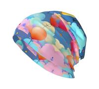 Colorful Balloons Adult Knitted Hat Soft and Comfortable Breathable and Not Stuffy Suitable for Daily Sports Outdoor and Travel