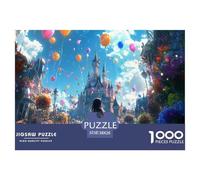 Colorful Balloons And Flowers-castle Jigsaw Puzzle Waterproof 1000 Piece for Adults Fun Educational Games