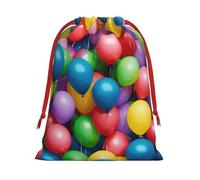 Colorful Balloons Blue Sky Print Gift Drawstring Bag Reusable Pouch Birthday Presents Wedding Daily Organizing Events