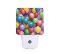 Colorful Balloons Blue Sky Print Plug-in Night Light for Bedroom Hallway Safety Lamp Dorm Illumination Home Decor