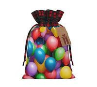 Colorful Balloons Blue Sky Print Reusable Gift Drawstring Eco-Friendly Bags Holiday Wedding Party Favors Pouches
