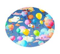 Colorful Balloons Christmas Tree Skirt 36" Fashion Holiday Accessories Suitable for Halloween and Christmas