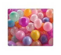 Colorful Balloons Non-Slip Mouse Pad Seven by Nine Inch Horizontal Design for Office Gaming and Laptop Use