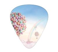 Colorful Balloons Printed Triangle Guitar Picks 12 Pcs Novelty Guitar Plectrums for Bass, Electric, Acoustic Guitar