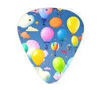 Colorful Balloons Prints Guitar Picks - 12-Piece Set with 3 Different Thicknesses, Suitable for Electric and Acoustic Guitars