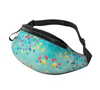 Colorful Balloons Waist Bag Bumbags for Men Women, Print Polyester Waist Pack for Travel Walking Sport with Adjustable Strap