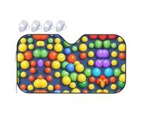 Colorful Balls It is a car Windshield Sun Visor, which Does not take up Too Much Space and Protects The Environment Inside The car.