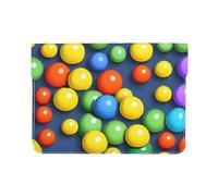 Colorful Balls Leather Laptop Sleeve 13 Inch-Pu Leather Protective Case For Macbook, Slim Computer Bag For Daily Travel