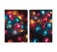 Colorful Balls Passport Holder Cover PU Leather Waterproof Passport Case Travel Wallet with Credit Card Slots for Women Men, style, 20.3x13.8cm