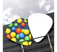 Colorful balls Patterned guitar pick set - (thin/medium/thick), widely compatible with all kinds of stringed instruments,