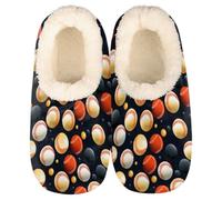 Colorful Baseballs Sports Ball Slippers for Women Slipper Socks Soft House Slippers Shoes for Bedroom Indoor, Winter Cozy Christmas Gifts