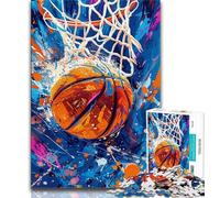 Colorful Basketball 1000 Piece Jigsaw Puzzles for Adults Gifts,Decompressing Intellectual Educational Toy Great Gifts And Toys 38x26cm