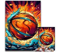 Colorful Basketball JigsawPuzzle 1000 Pieces for Adults Challenging Puzzles Brain Teaser, Adult Game, Family Interactive Activity 50x75CM/19.68x29.52inch