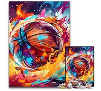 Colorful Basketball JigsawPuzzle 1000 Pieces for Adults Wooden Jigsaw Puzzles Fun at Home Activities, Birthday Present, Travel Gifts 50x75CM/19.68x29.52inch