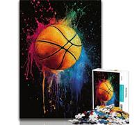 Colorful Basketball Jigsaws 1000 Pieces for Adults,Staycation Kill Time Every Piece Is Unique - Challenging Family Fun Game (75x50cm)